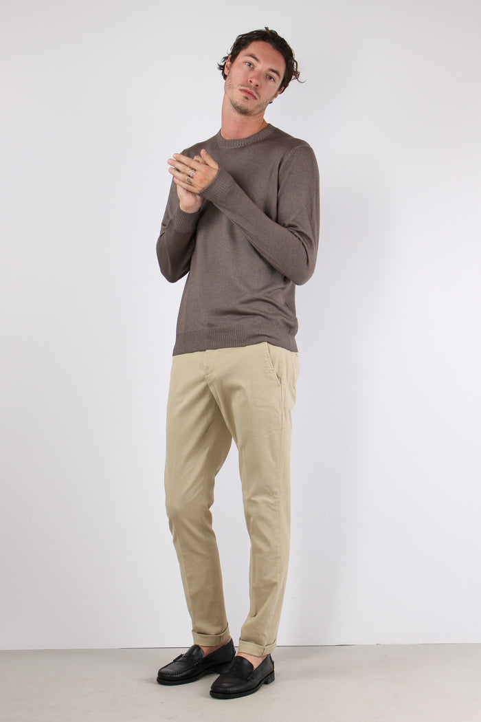 Maglia Lana Effetto Lavato Noce-5