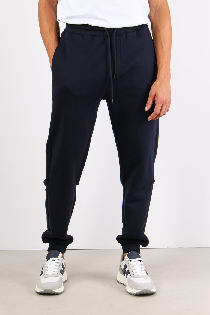 Pantalone Felpa Logo Blu-3