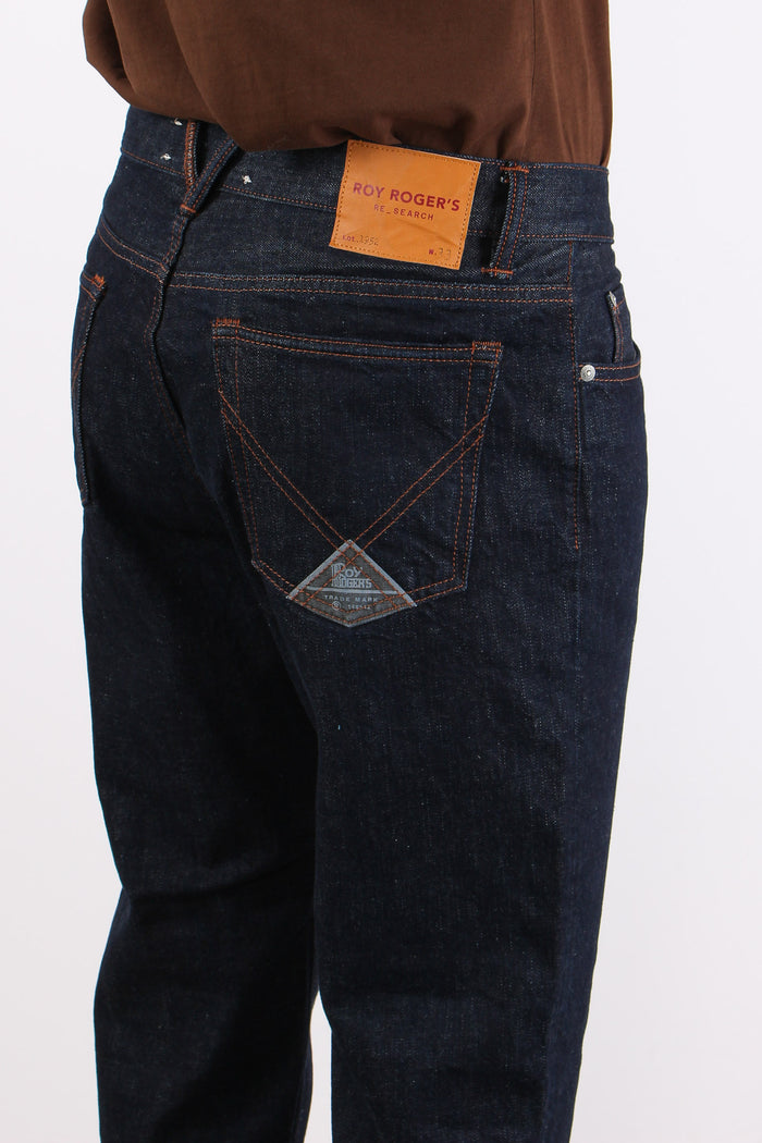 Denim Cuciture Contrasto Denim Scuro-5
