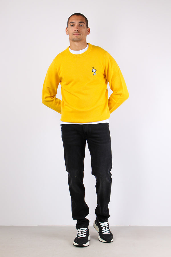 Maglia Logo Ricamo Laterale Giallo