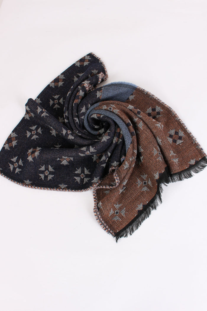 Sciarpa Azteca Blu Navy-4