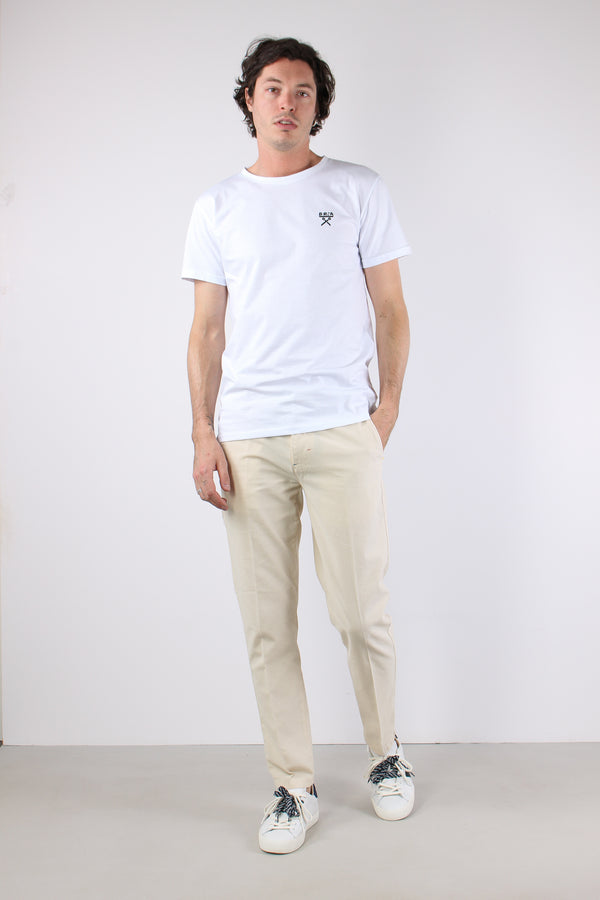 Pantalone Chino Misto Lino Panna