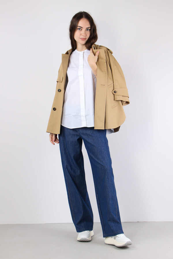 Camicia Coreana Manica 3/4 Bianco