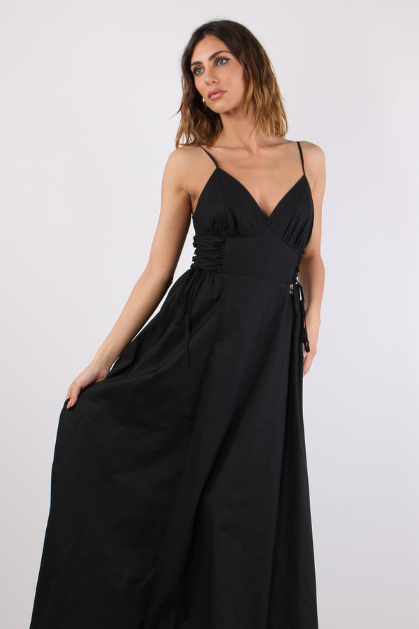 Messy Abito Lungo Punto Smok Black-2