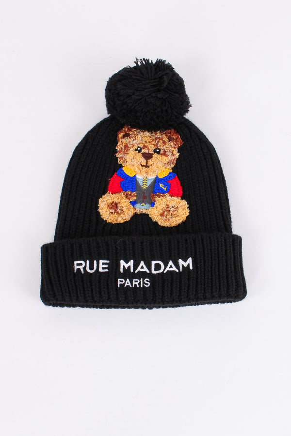 Cuffia Orsetto Pon Pon Black