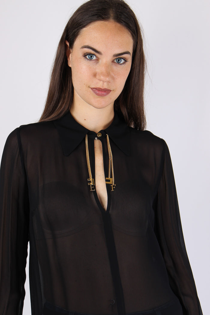 Camicia Logo Gioiello Nero-8