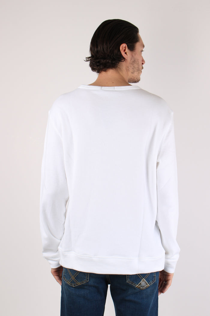 Felpa Girocollo Spugna White-4
