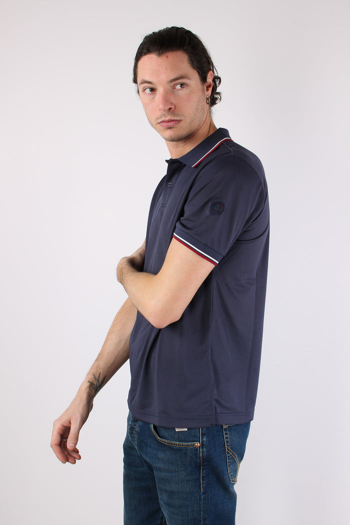 Hari Polo Collo Righe Navy Blue-6