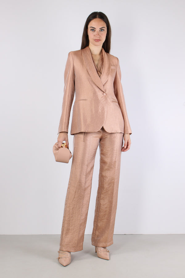 Pantalone Fluido Spalmato Blush