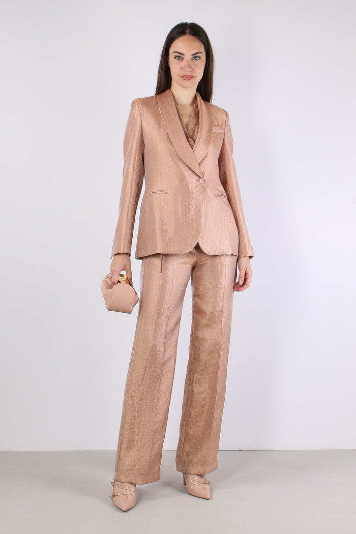 Pantalone Fluido Spalmato Blush