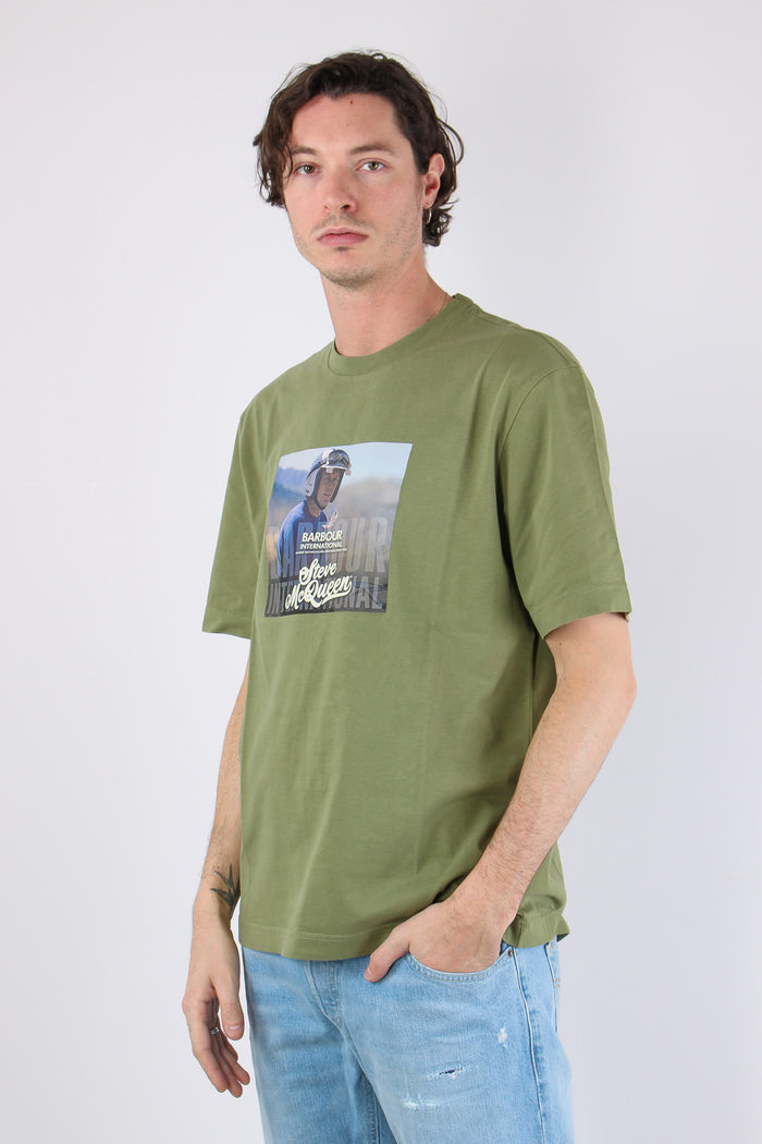 T-shirt Stampa Steve Mc Queen Olvine-3