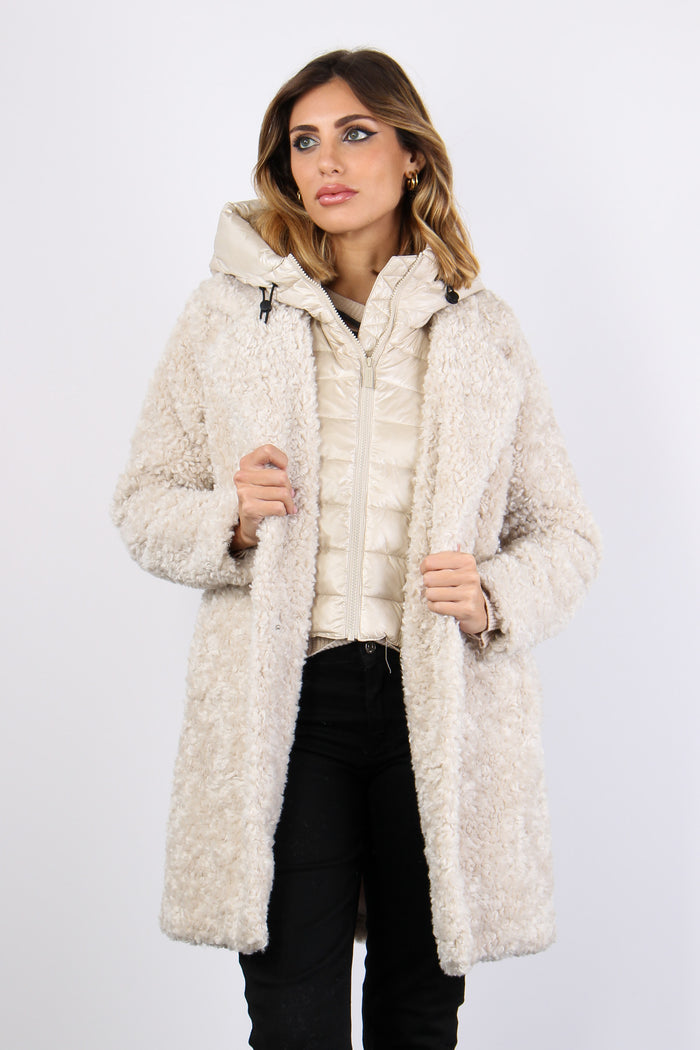 Cappotto Teddy Piuma Chantilly