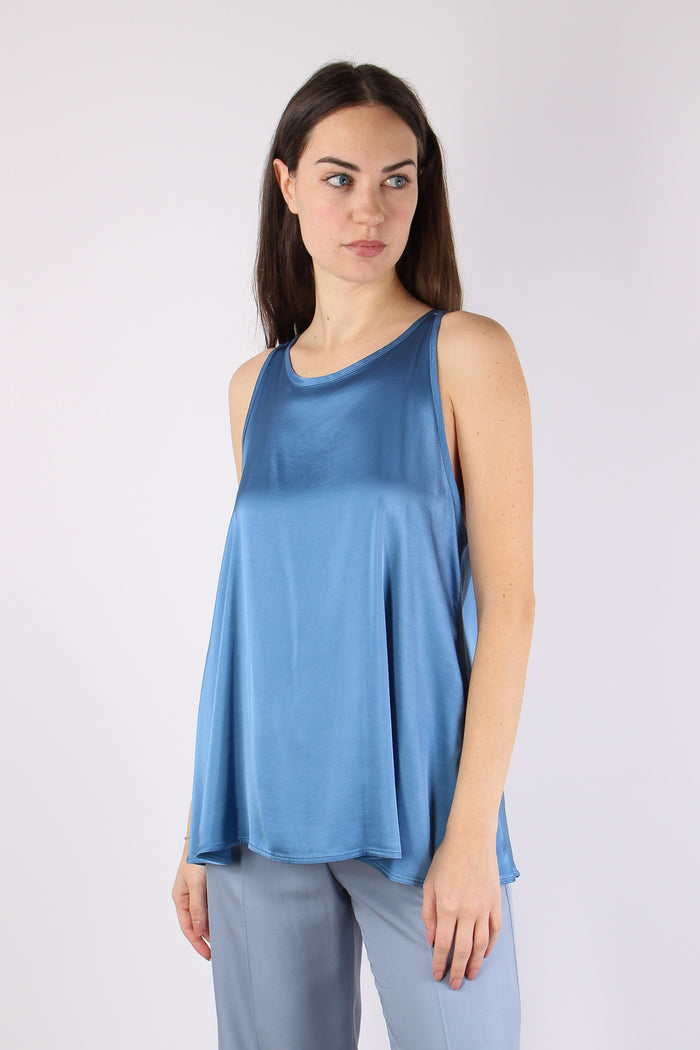 Blusa Effetto Raso Indaco-7