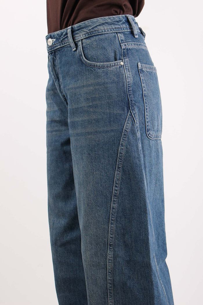 Denim Barrel Wide Leg Denim Scuro-6