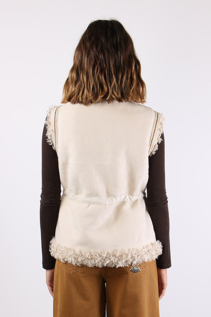 Gilet Reversibile Panna-3