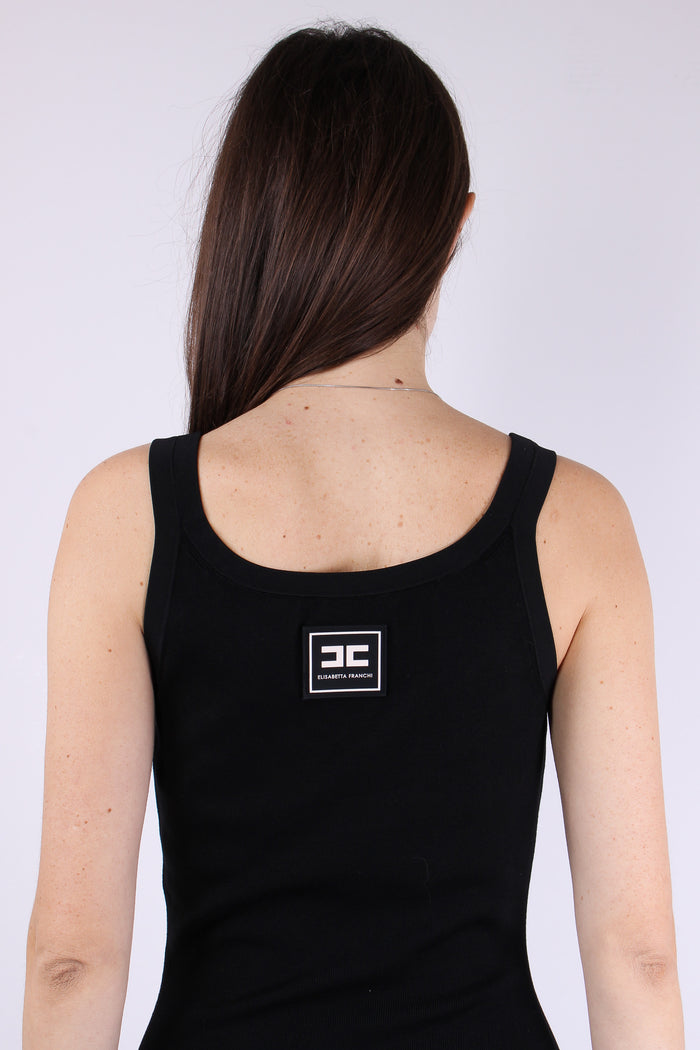 Abito Maglia Spacco Nero/burro-7