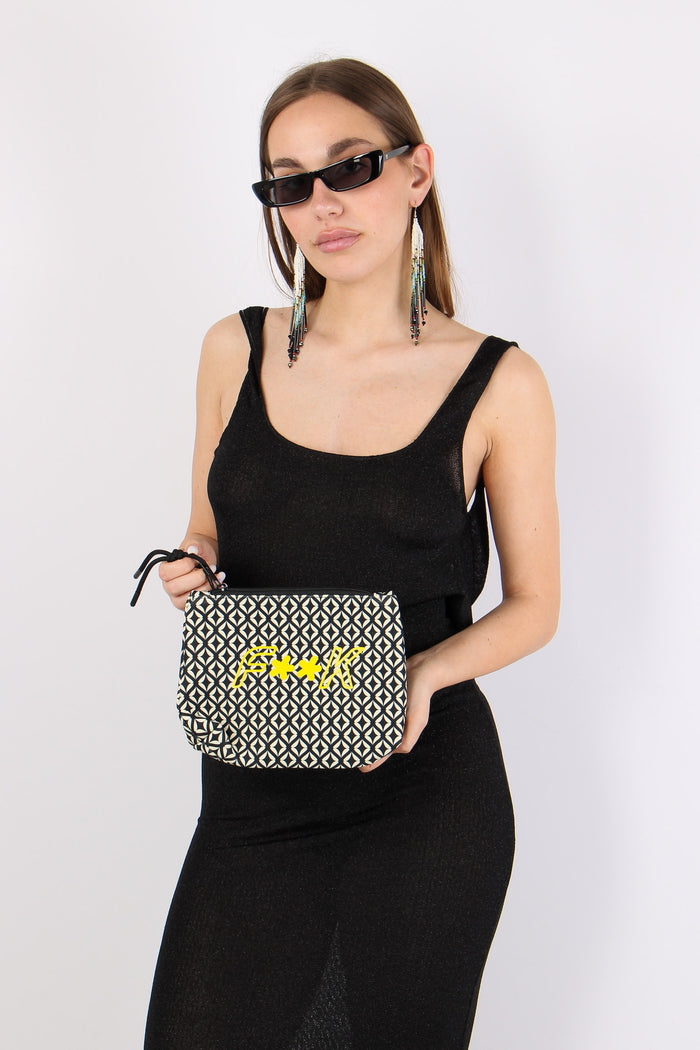 Pochette Neoprene Riga Beige/nero-2