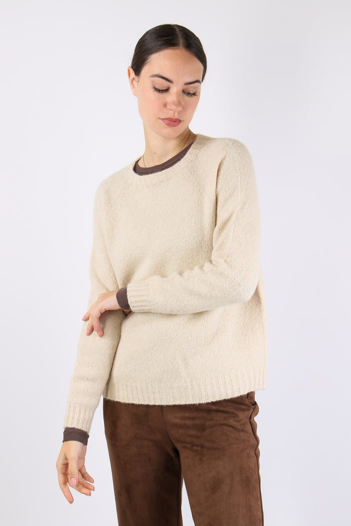 Ghiacci Maglia Over Alpaca Intonaco Unito-8