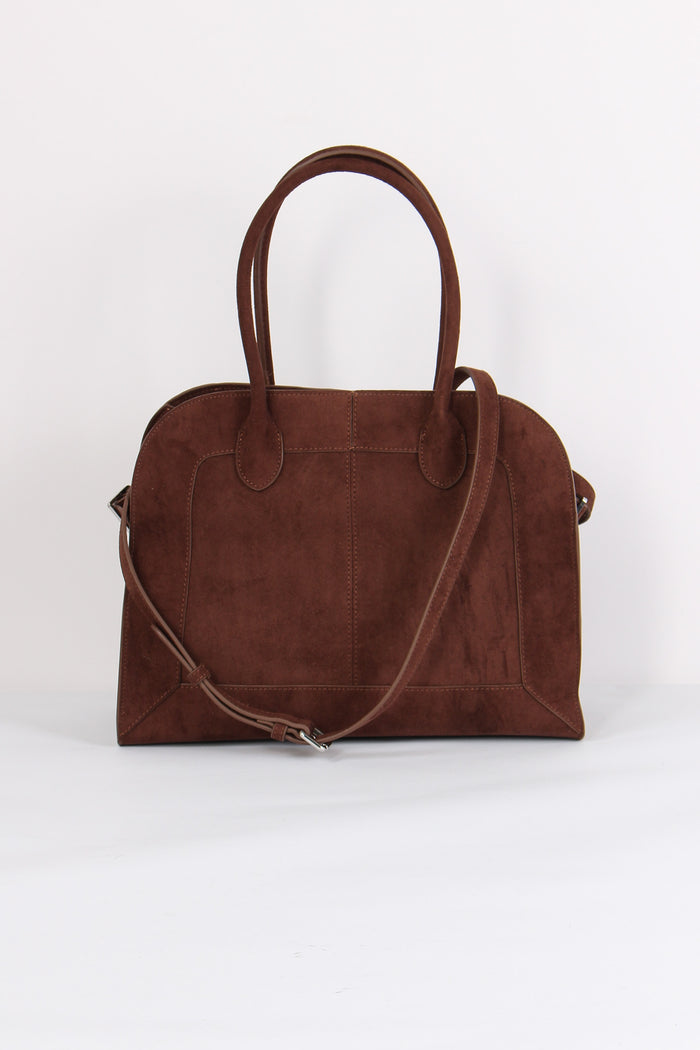 Shopping Camoscio Maxi Borchie Brown-2