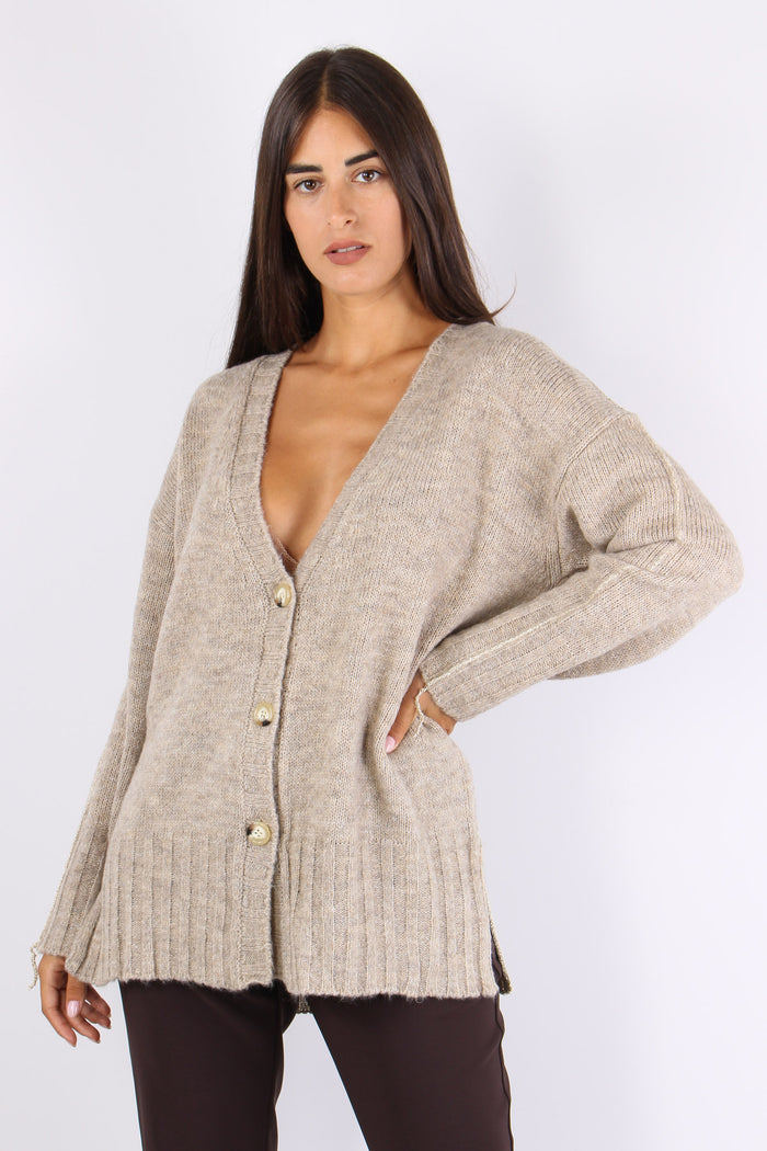 Cerigo Cardigan Retro Fondo Lu Creme Brule-4