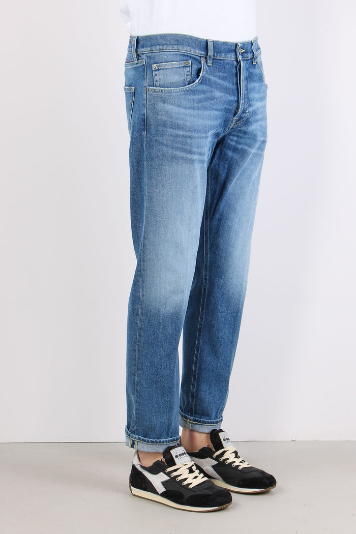 Icon Denim Regular Risvolto Denim Chiaro-7