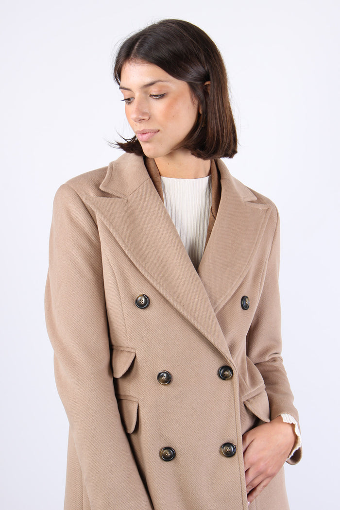 Cappotto Lungo Sfiancato Cammello-8