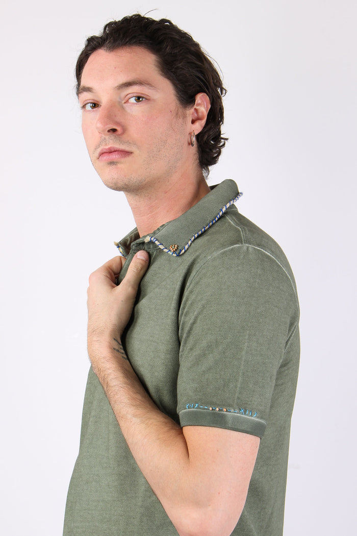 Polo Ricamo Collo Militare-8