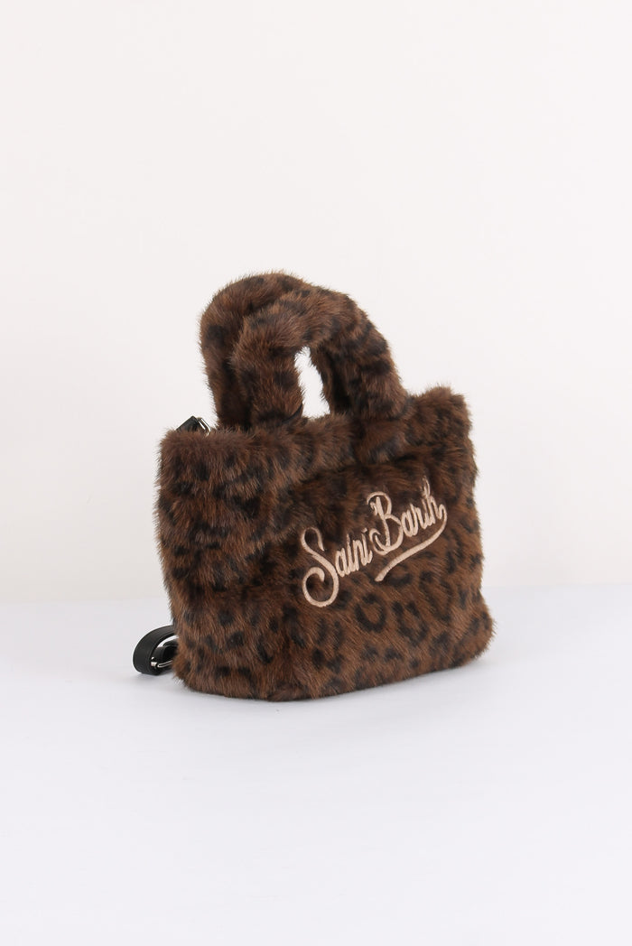 Borsa Mano Mini Pelliccia Dark Leopard-5