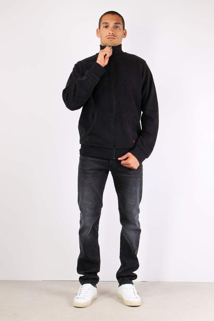 Bomber Collo Lupetto Pile Polo Black