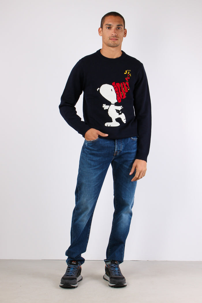 Maglia Logo Grande Snoopy Navy Blue