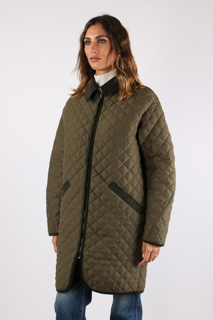 Margareth Parka Trapuntato Militare-3