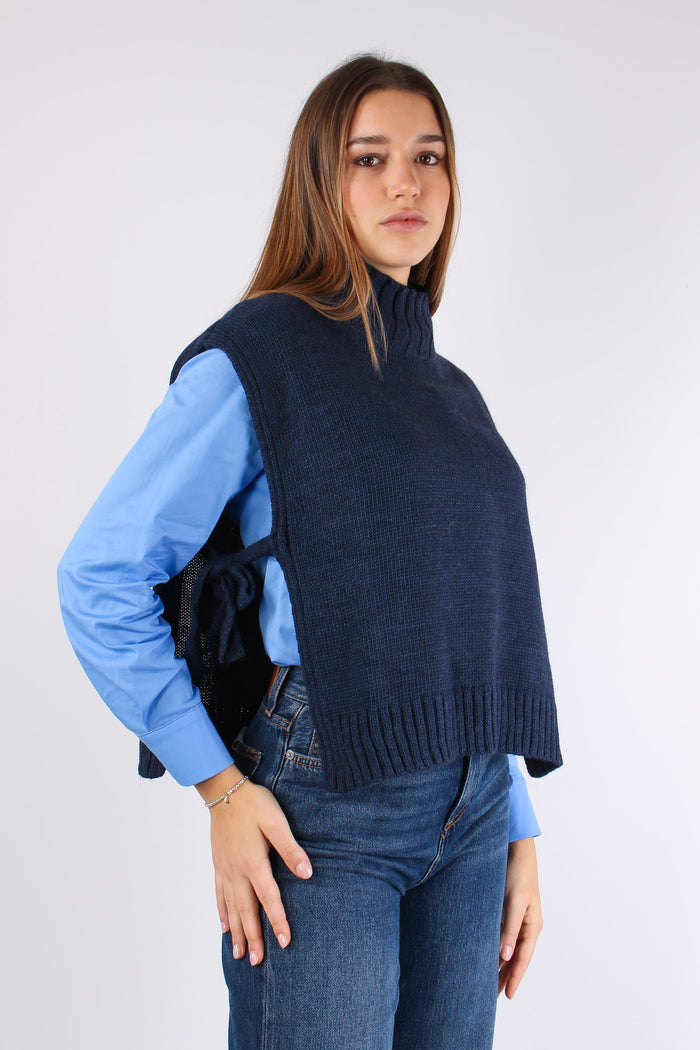 Gilet Fiocchi Laterali Blu-7
