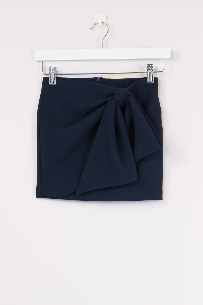 Gonna Fiocco Assimetrico Blu