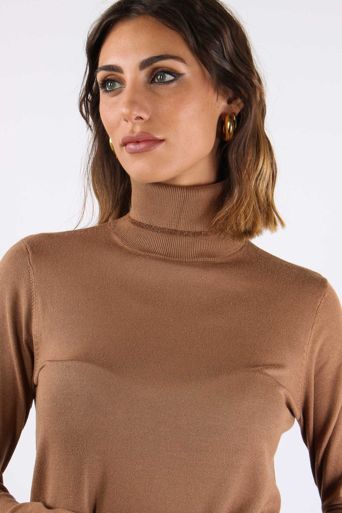 Collo Alto Viscosa Lurex Nero-7