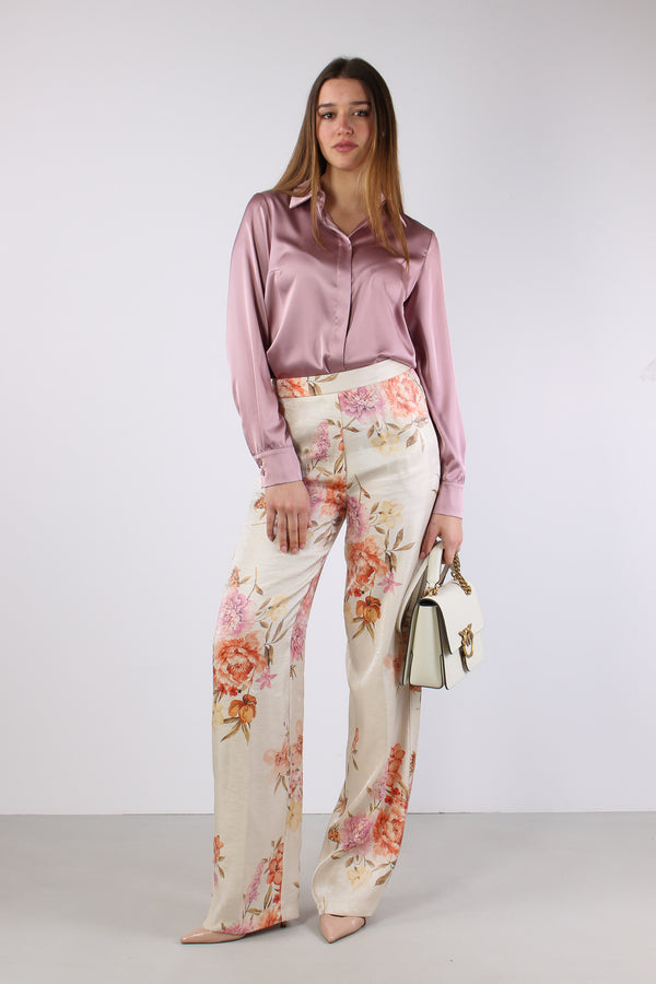 Camicia Raso M/l Rosa