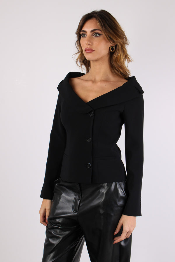 Antonina Giacca Omerale Botton Nero Limousine-2
