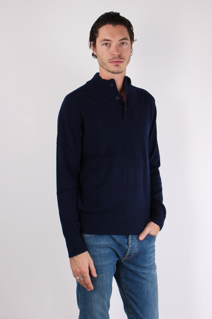 Collo Alto  Cotone Poseidon Blue-5