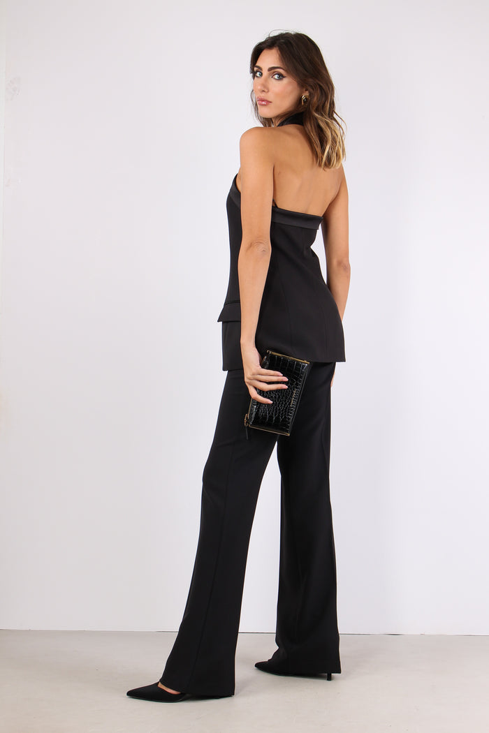 Gilet Incrocio Profilo Raso Black-4