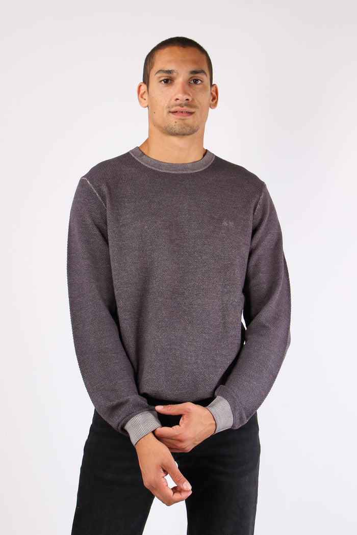 Maglia Lana Punto Riso Grigio-2