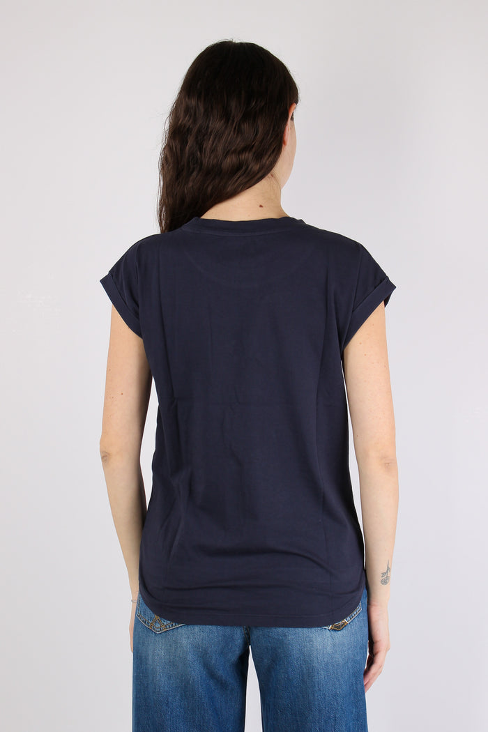 T-shirt Basica Cotone Blue-4