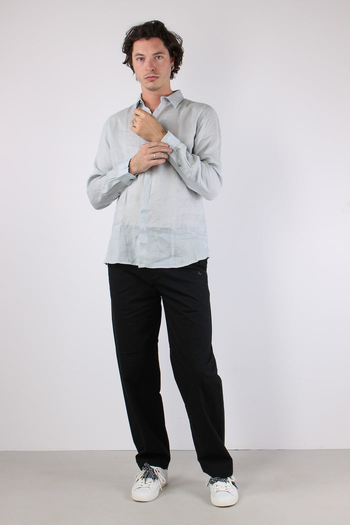 Camicia Lino Colletto Celeste-4