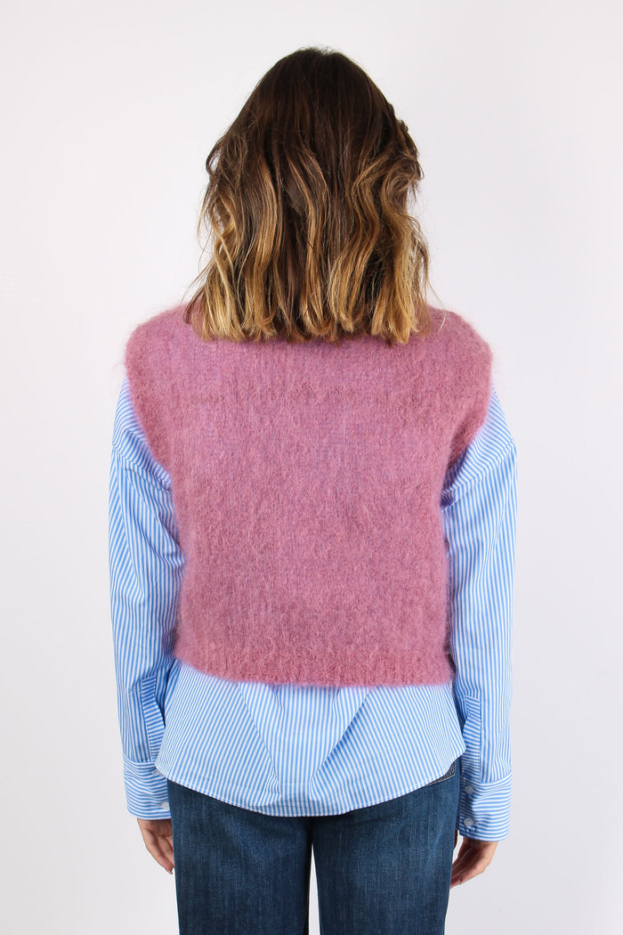 Gilet Misto Mohair Rosa-3