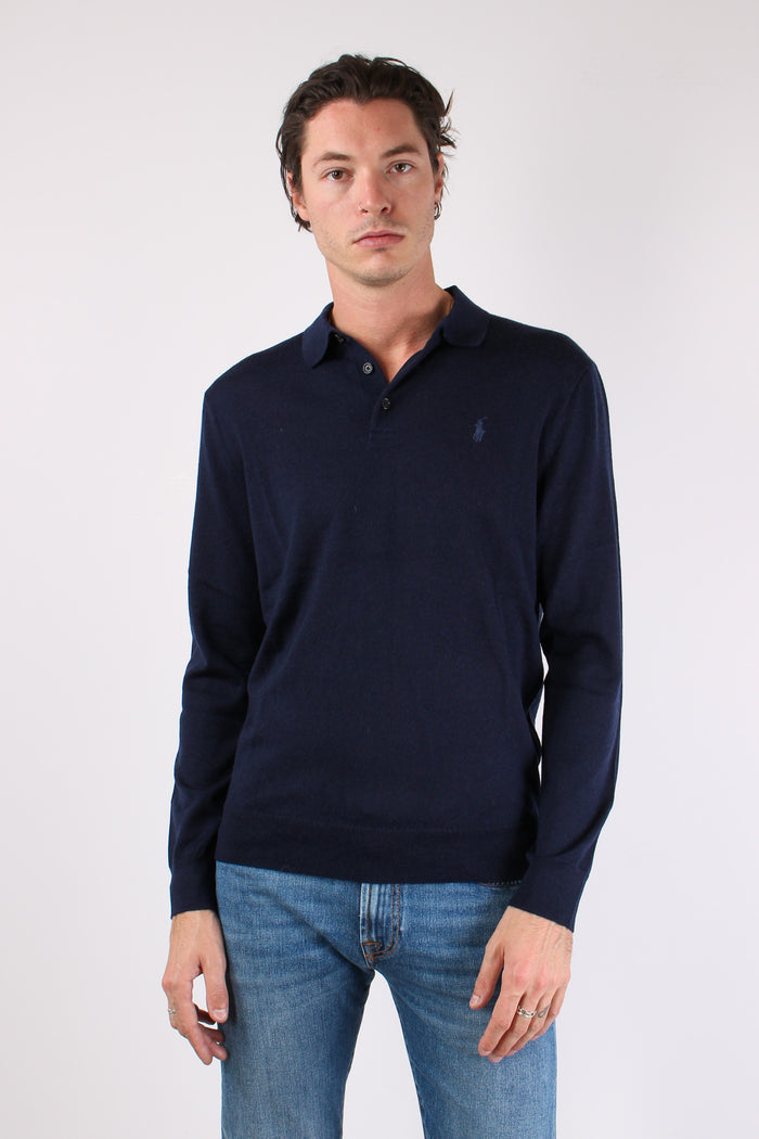 Polo Lana Merinos Hunter Navy-2