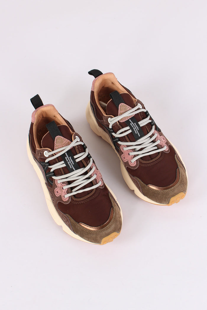 Sneakers Yamano  Suede Laminated Brown/pink-5
