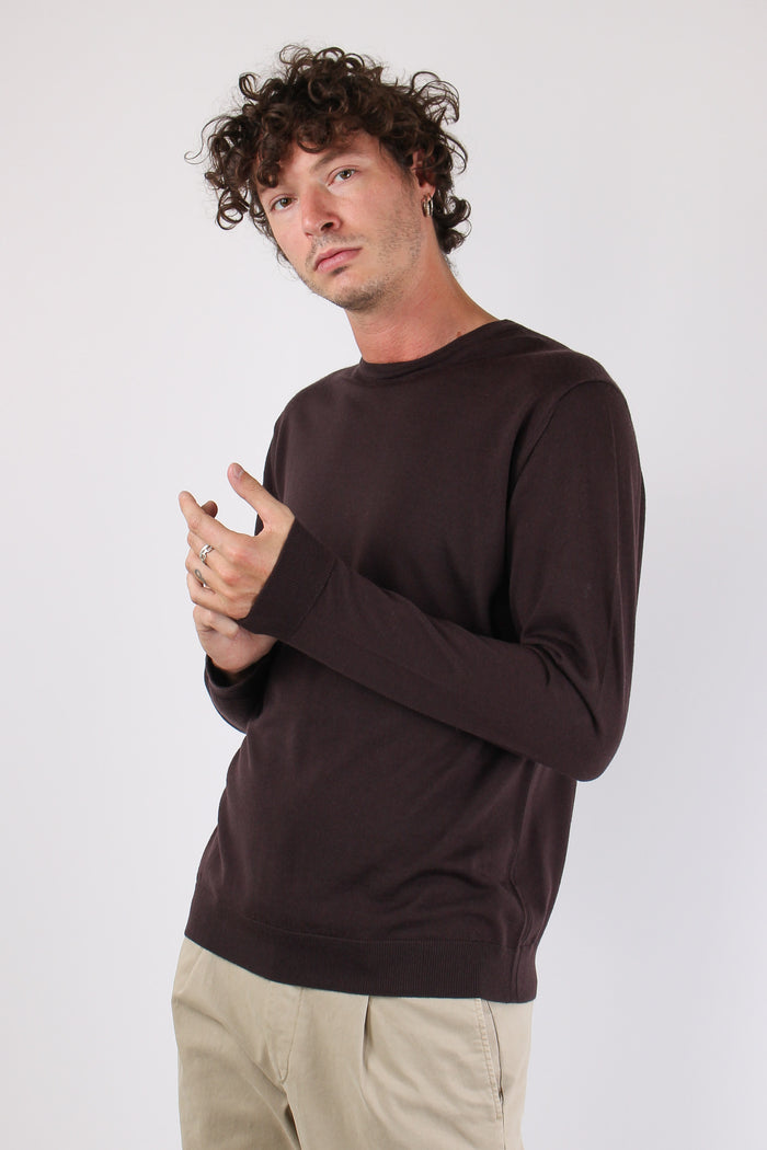 Maglia Girocollo Lana Merinos Cacao-3