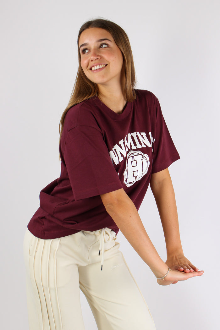 T-shirt Over College Bordeaux-6