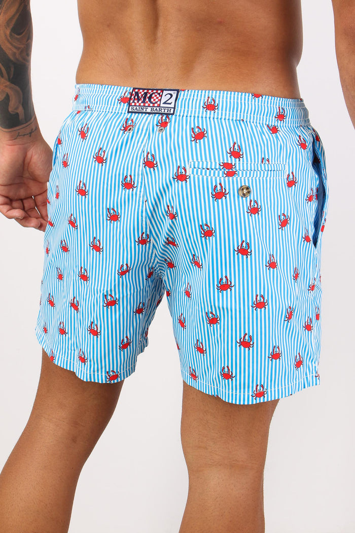 Costume Boxer Stretch Azzurro-7