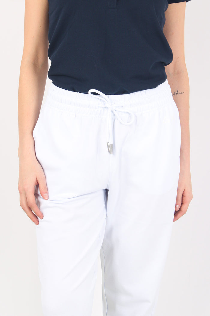 Pantalone Piquet Bianco-6