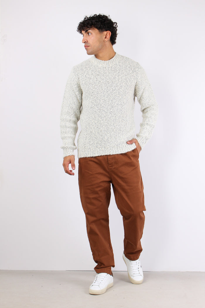 Maglia Girocollo Boucle Panna-3