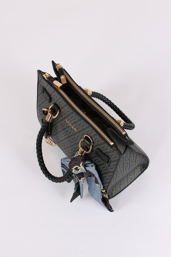 Mini Shopping Logo Monogram Nero-5